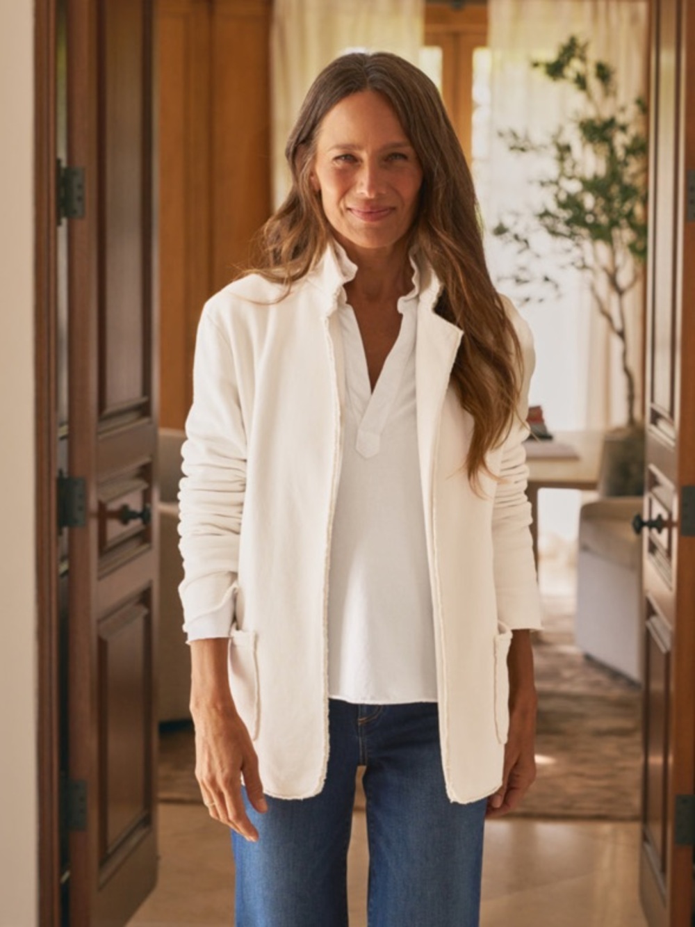 FRANK & EILEEN DUBLIN SWEATSHIRT BLAZER XS